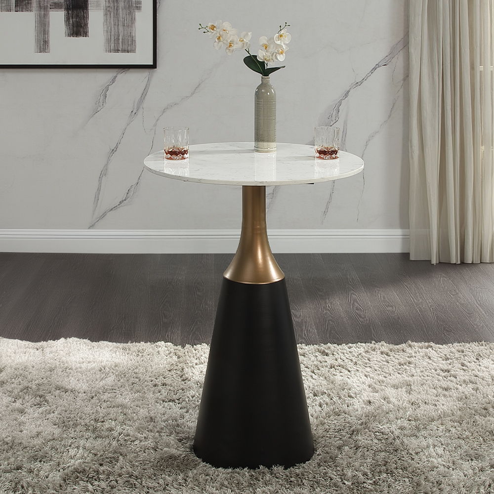 Jaramillo - Counter Height Table - Natural Marble Top & Black