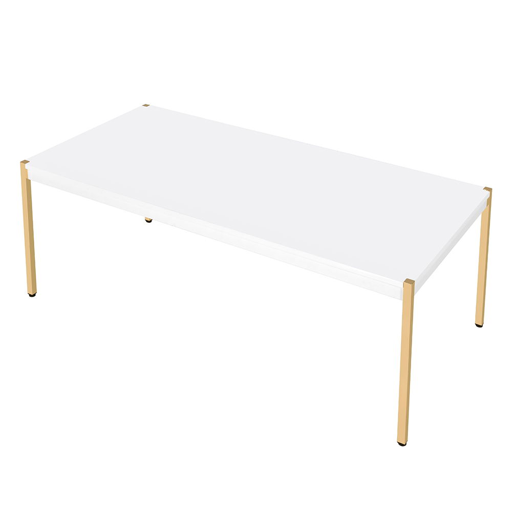 Otrac - Coffee Table - White & Gold