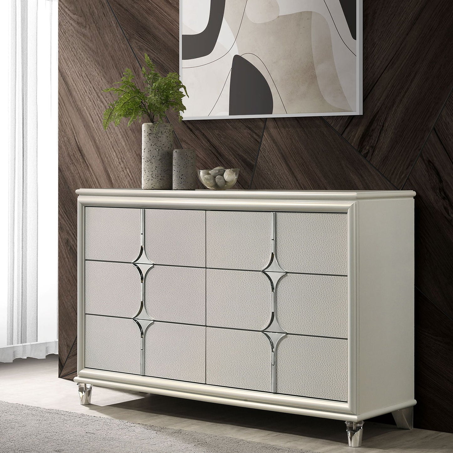 Gwendolyn - 6 Drawer Dresser Cabinet - White