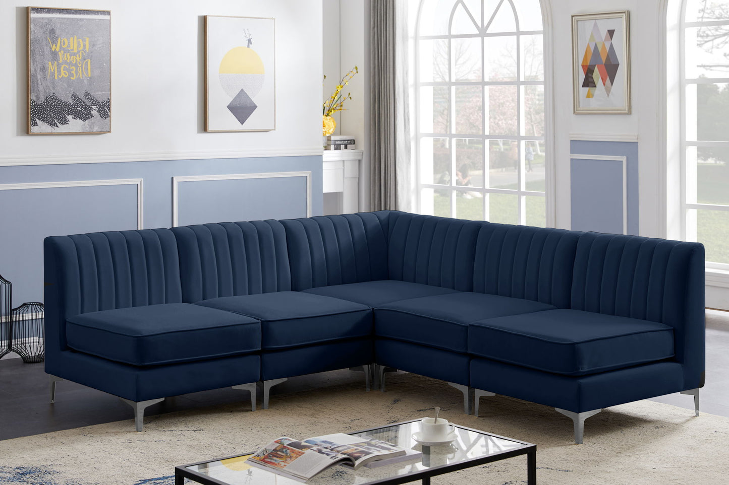 Alina - 5 Piece Armless Sectional