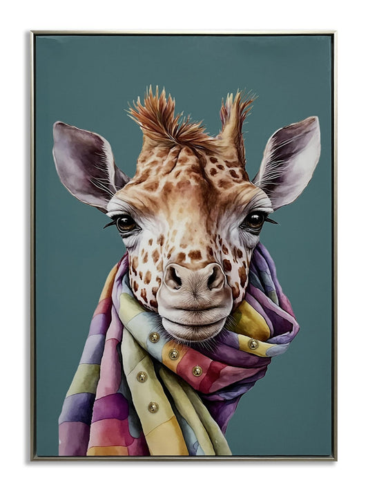 Whimsical Giraffe Chic - 21" x 29" Framed Wall Art