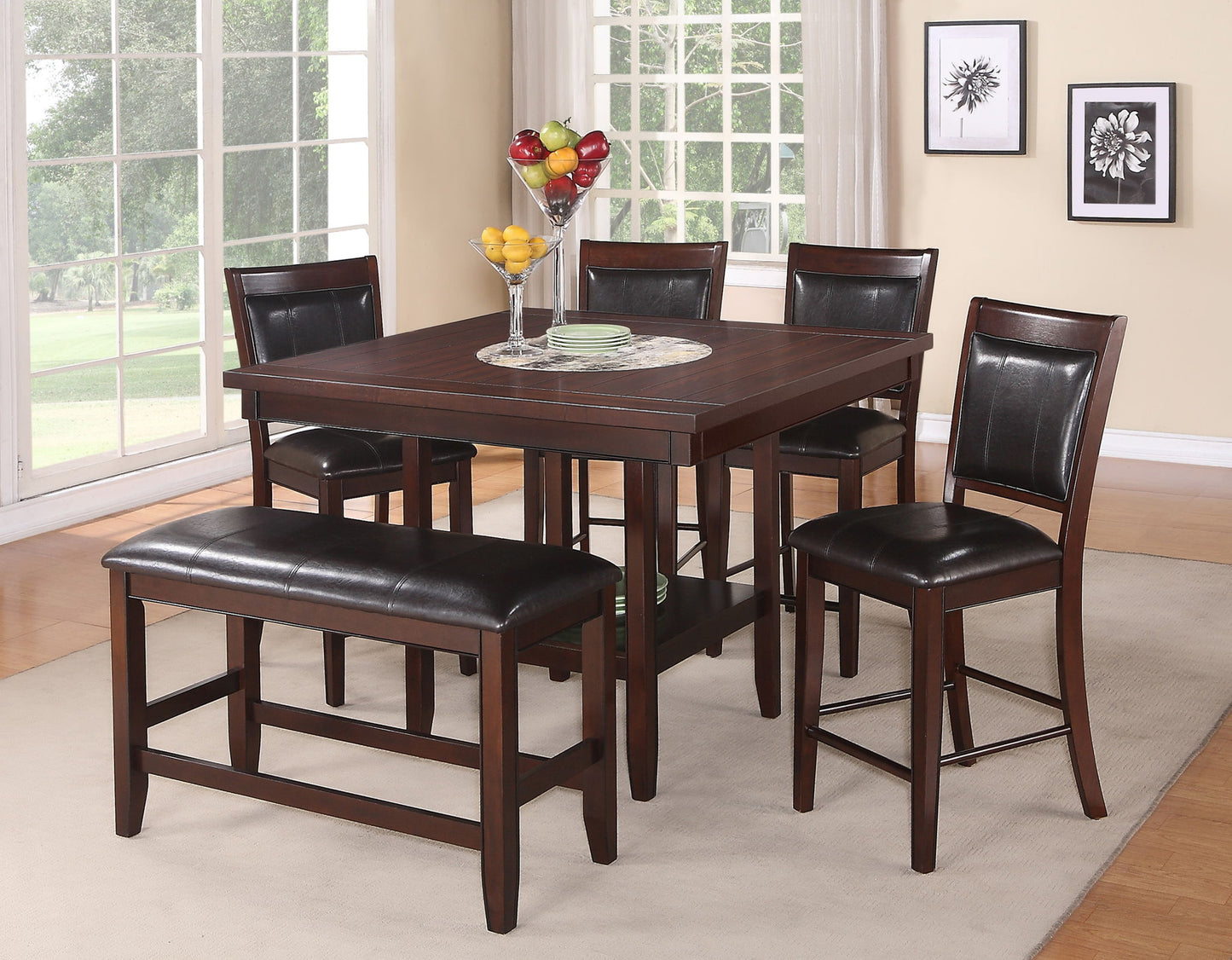 Fulton - Counter Height Table - Dark Brown