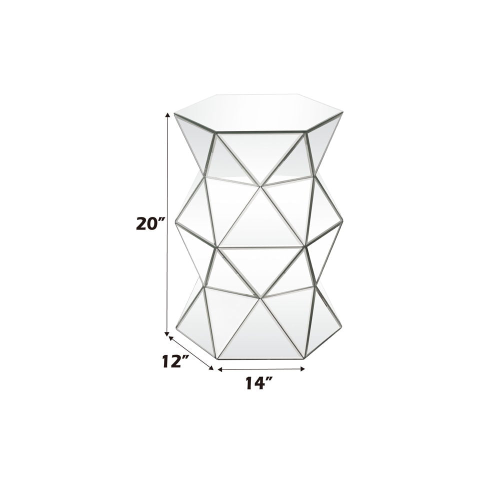 Dominic - 20" Pedestal Stand - Mirrored