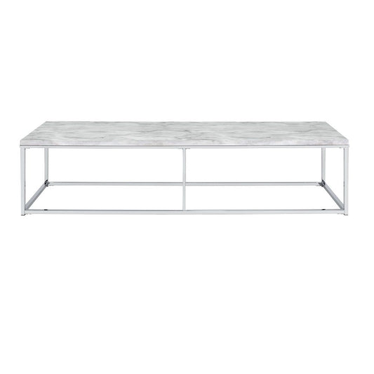 Voleta - Coffee Table - Engineered Stone Top & Chrome