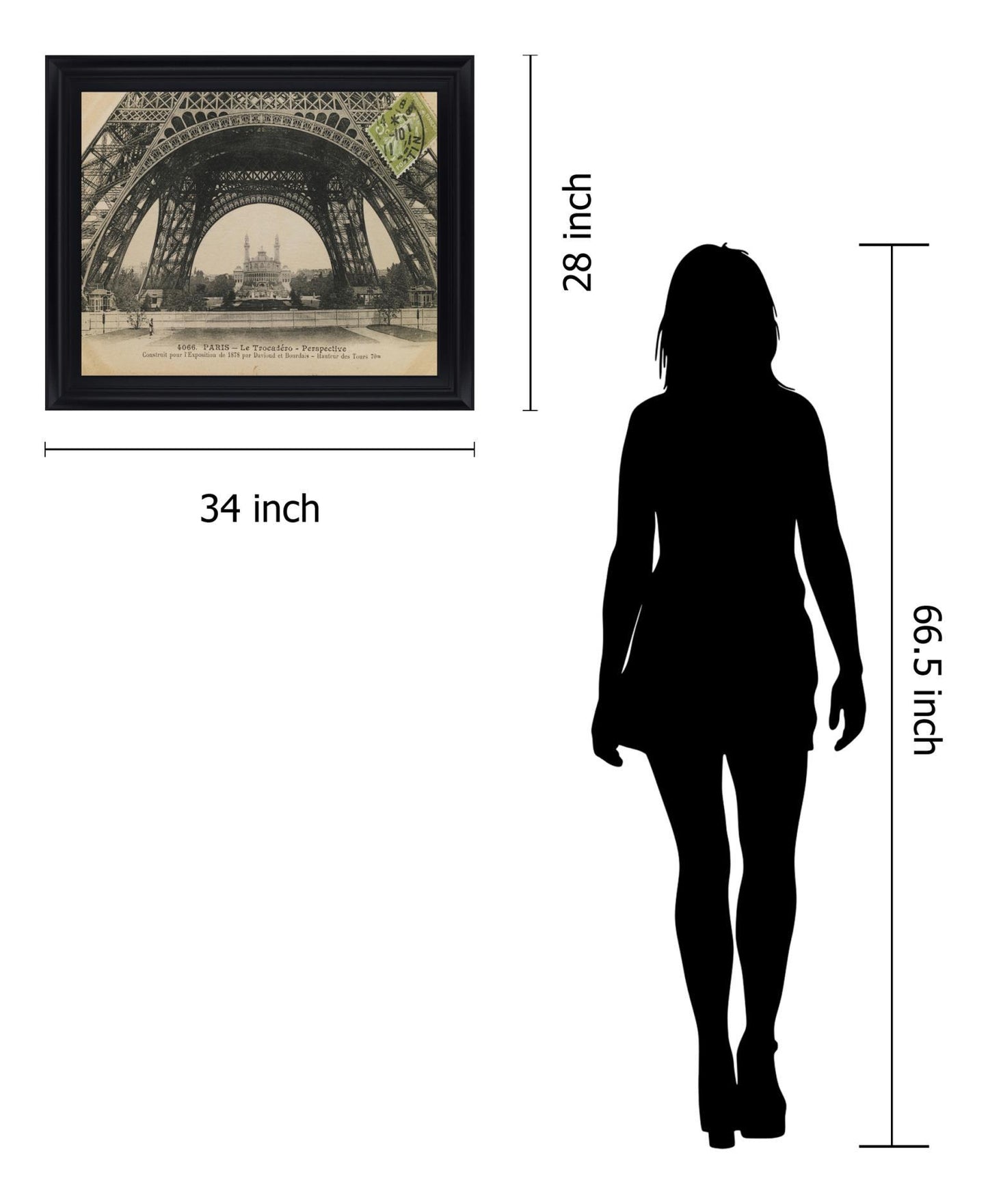 Archway to Paris - 28" x 34" Framed Wall Art