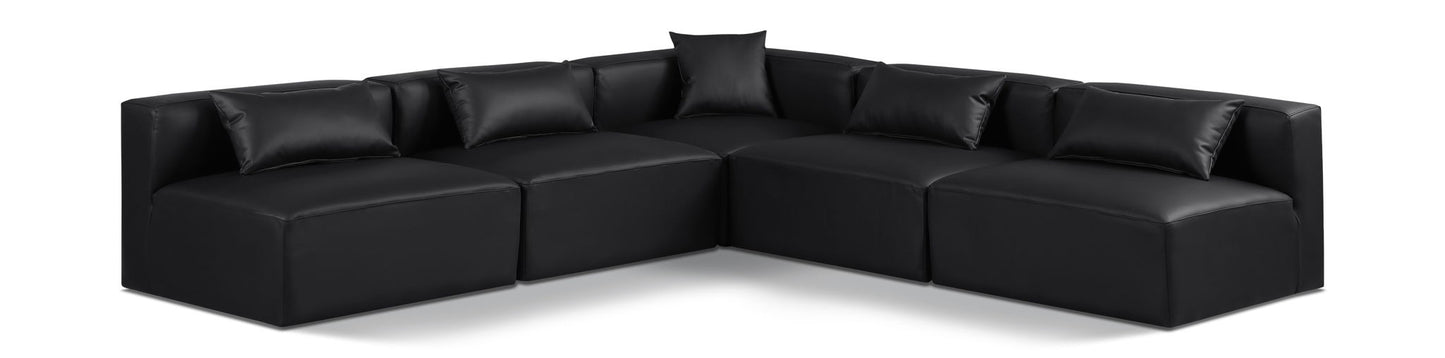 Cube - 5 Piece Modular Corner Armless Sectional