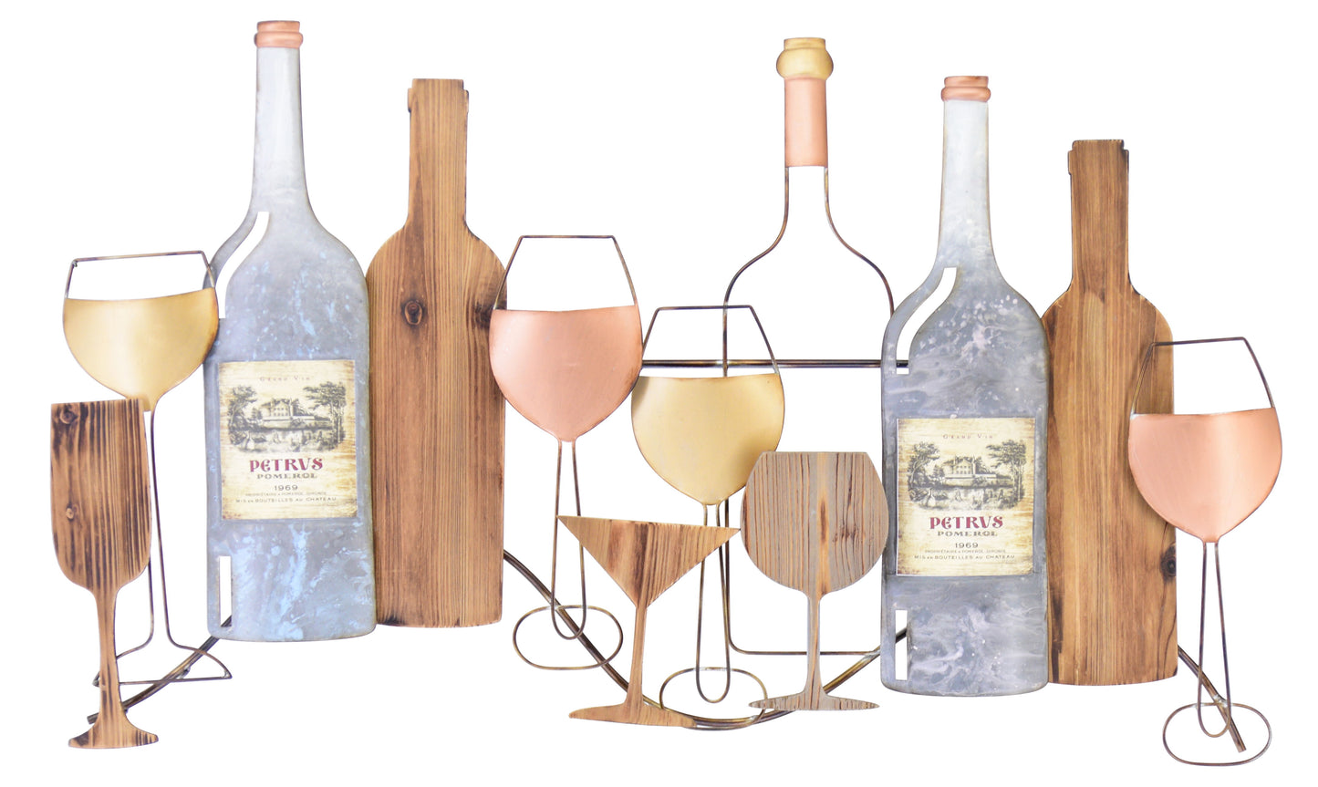 43x26 Metal Wall Decor - Light Brown