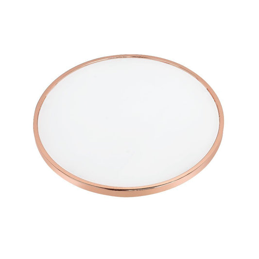 Alivia - Coffee Table - Frosted Glass & Rose Gold