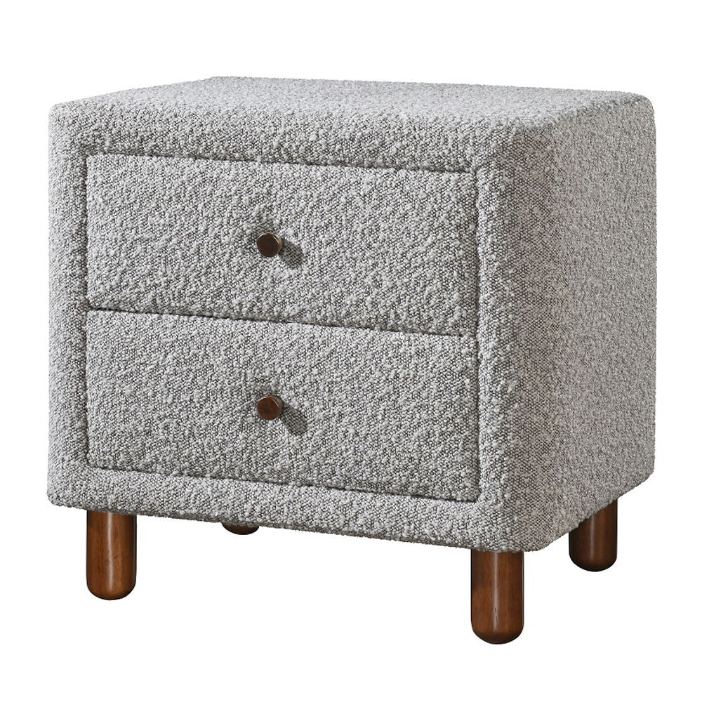 Cleo - Nightstand - Gray Boucle