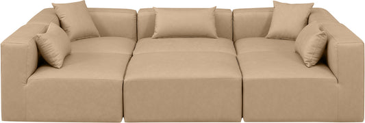 Cube - 6 Piece Modular Sectional - Tan
