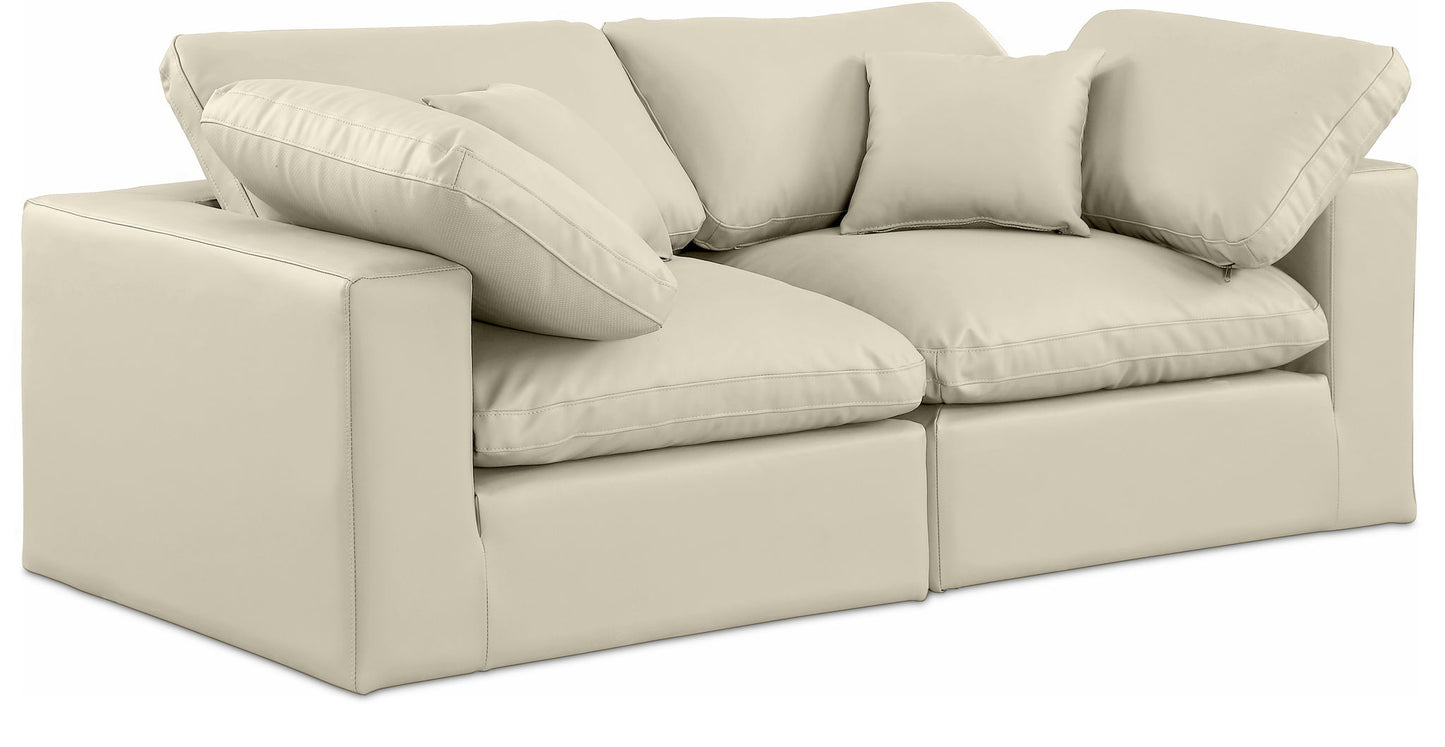 Comfy - Faux Leather Modular Sofa 2 Seats