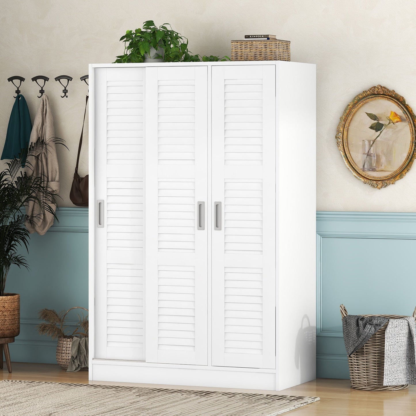 3 Door Shutter Wardrobe & Shelves