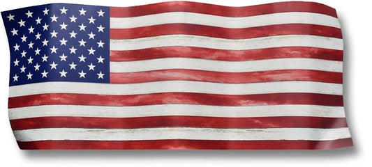 Patriotic Waves - 16" x 39" Framed Wall Art