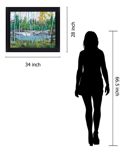 River Birch Vista - 28" x 34" Framed Wall Art