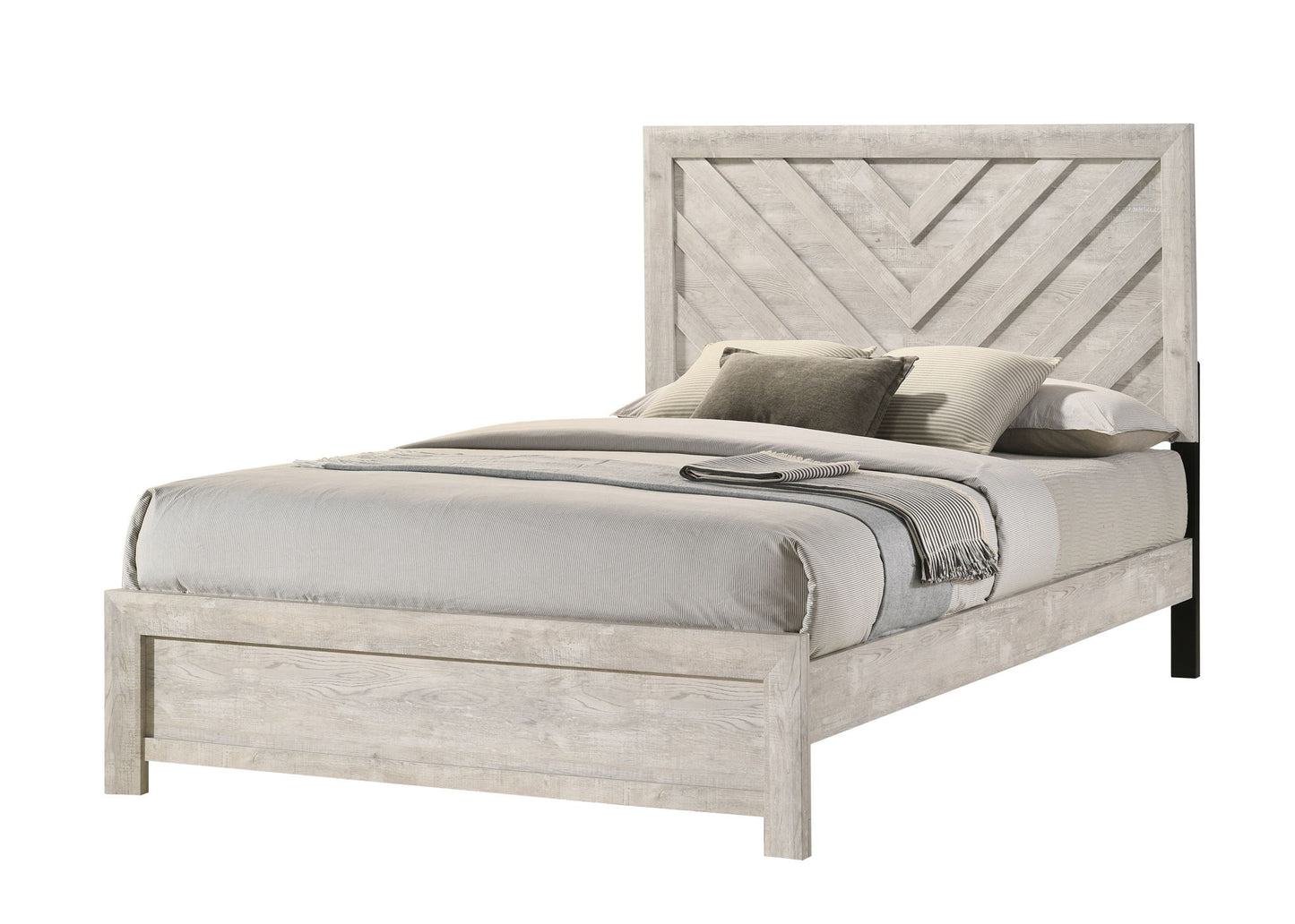 Valor - King Bed - Antique White