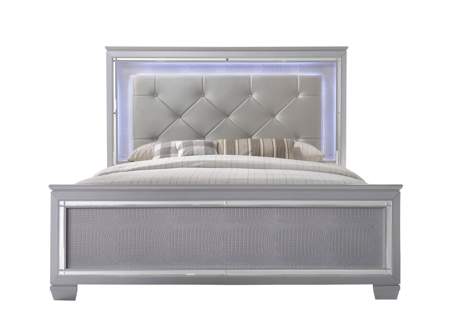 Lillian - King Upholstered Bed - Gray