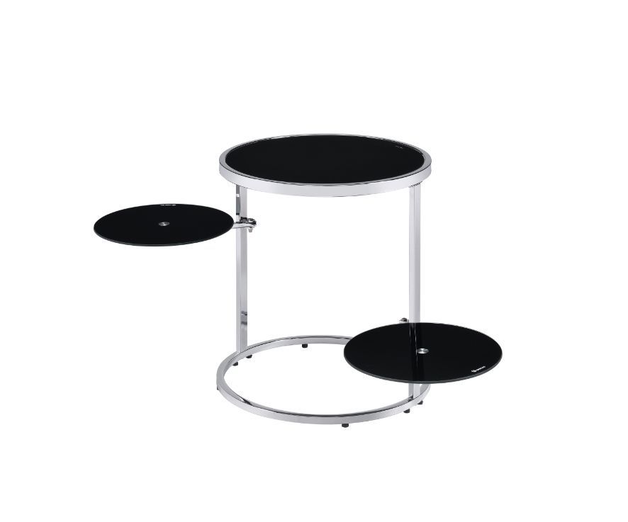 Lynch - Accent Table - Black & Chrome