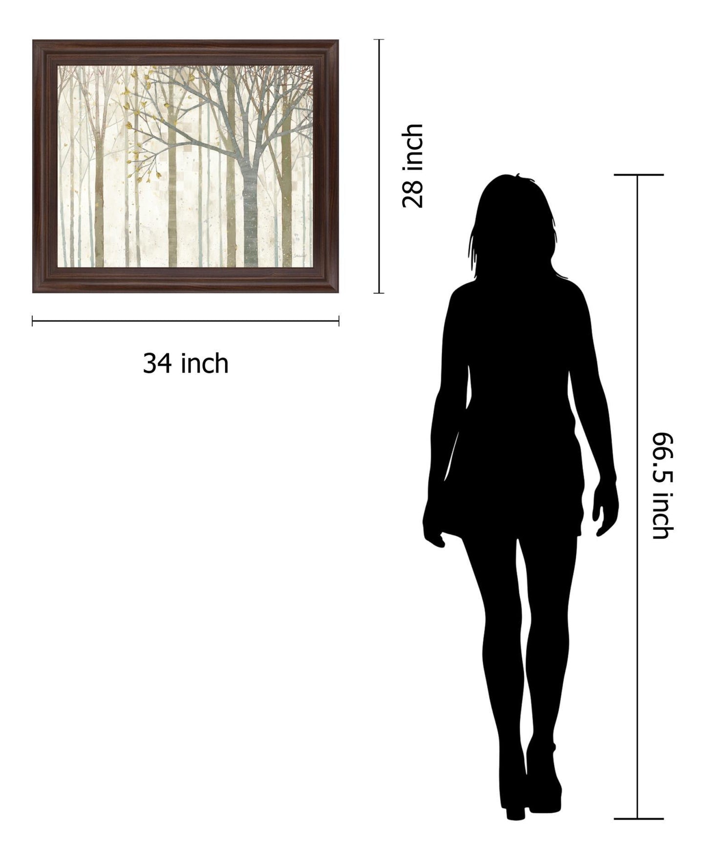 Whispering Branches - 28" x 34" Framed Wall Art