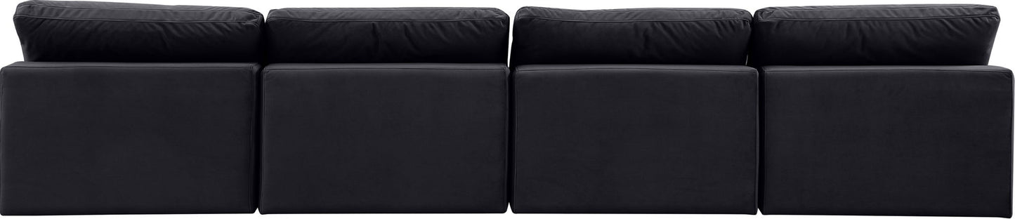 Comfy - Velvet Modular Armless Sofa 4 Seats