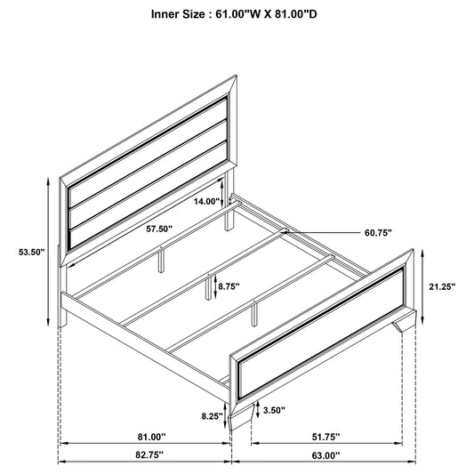 Oatfield - Queen Panel Bed - Brown