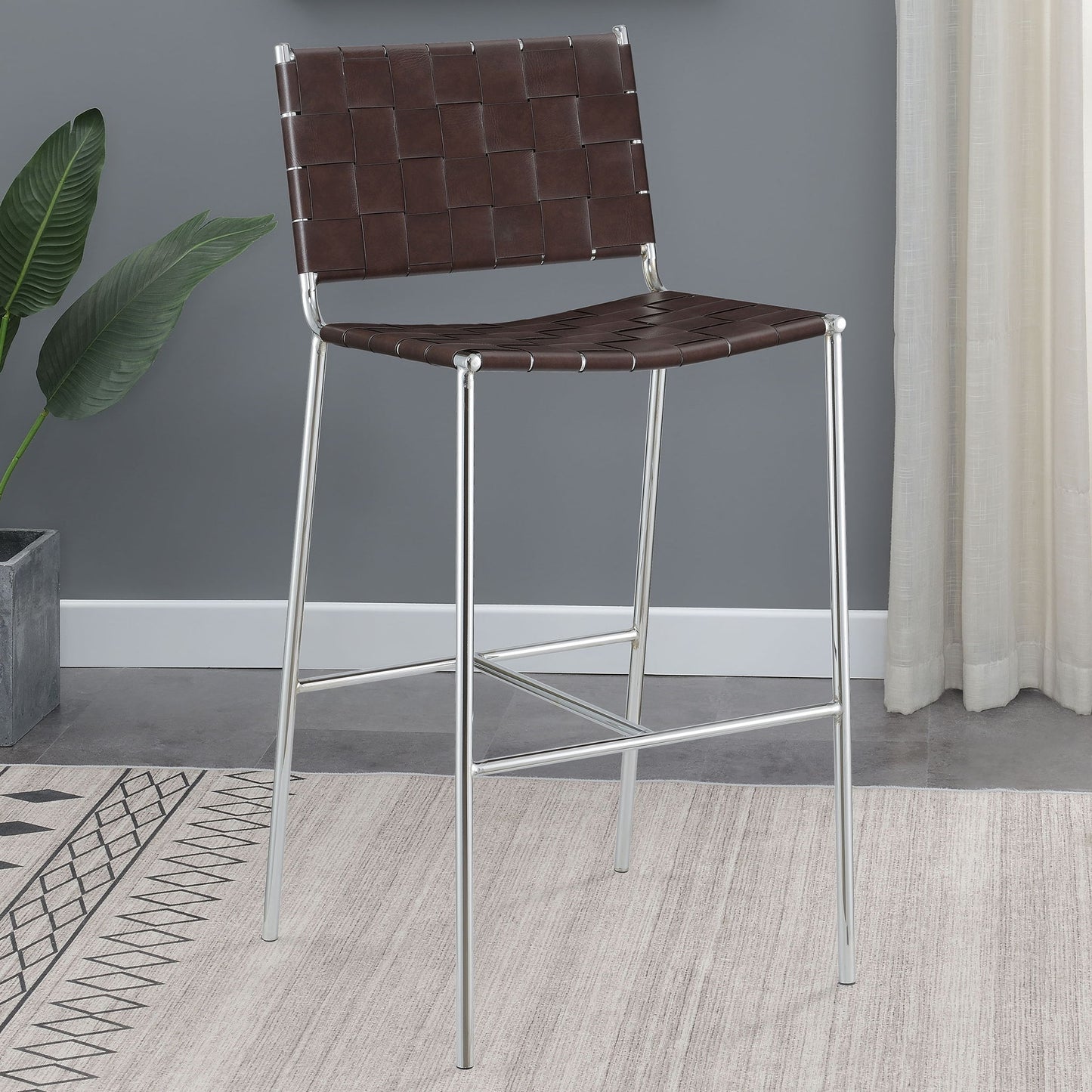 Langton - Upholstered Bar Chair - Brown