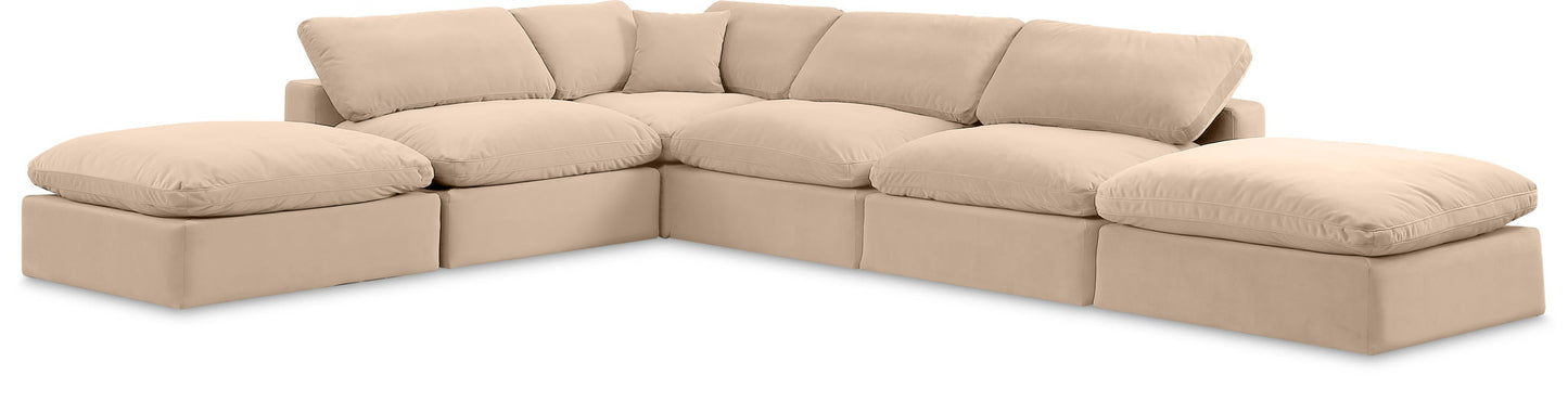 Comfy - 6 Piece Velvet Modular Sectional