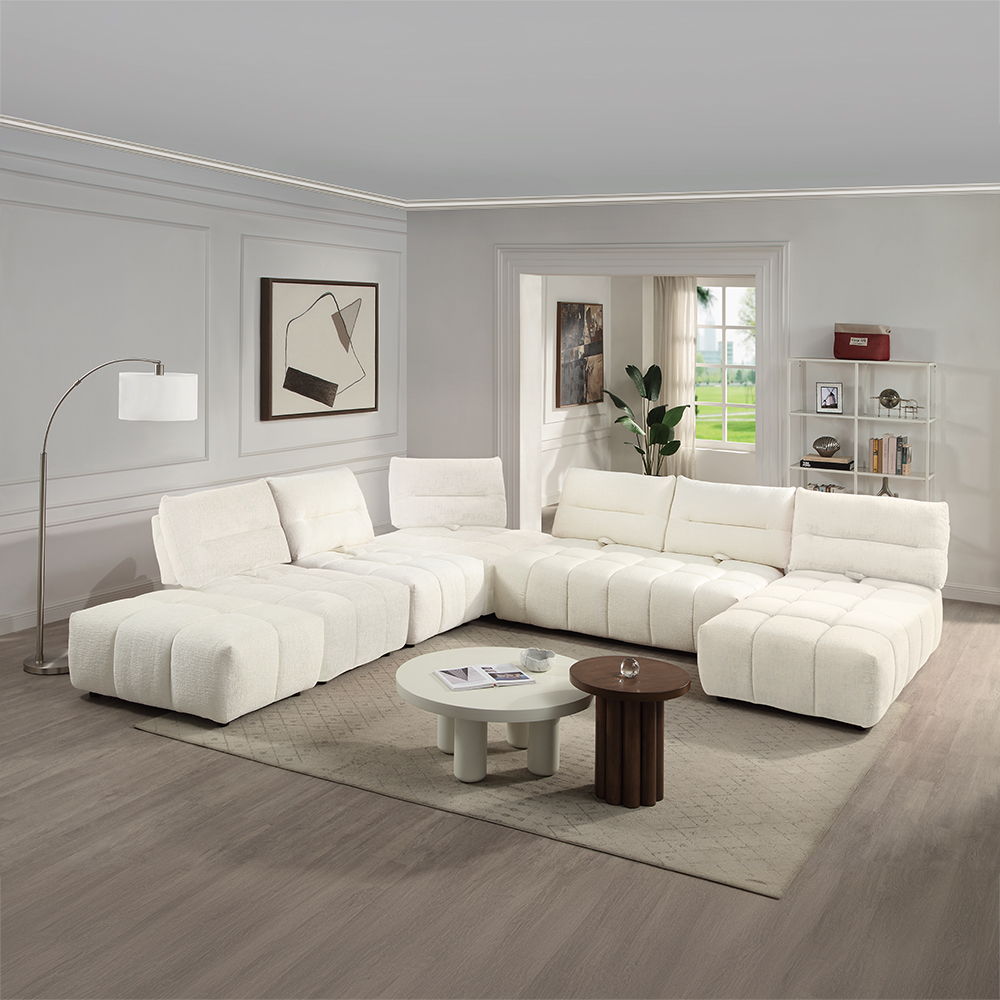 Loanna - Modular Loveseat - Beige Linen
