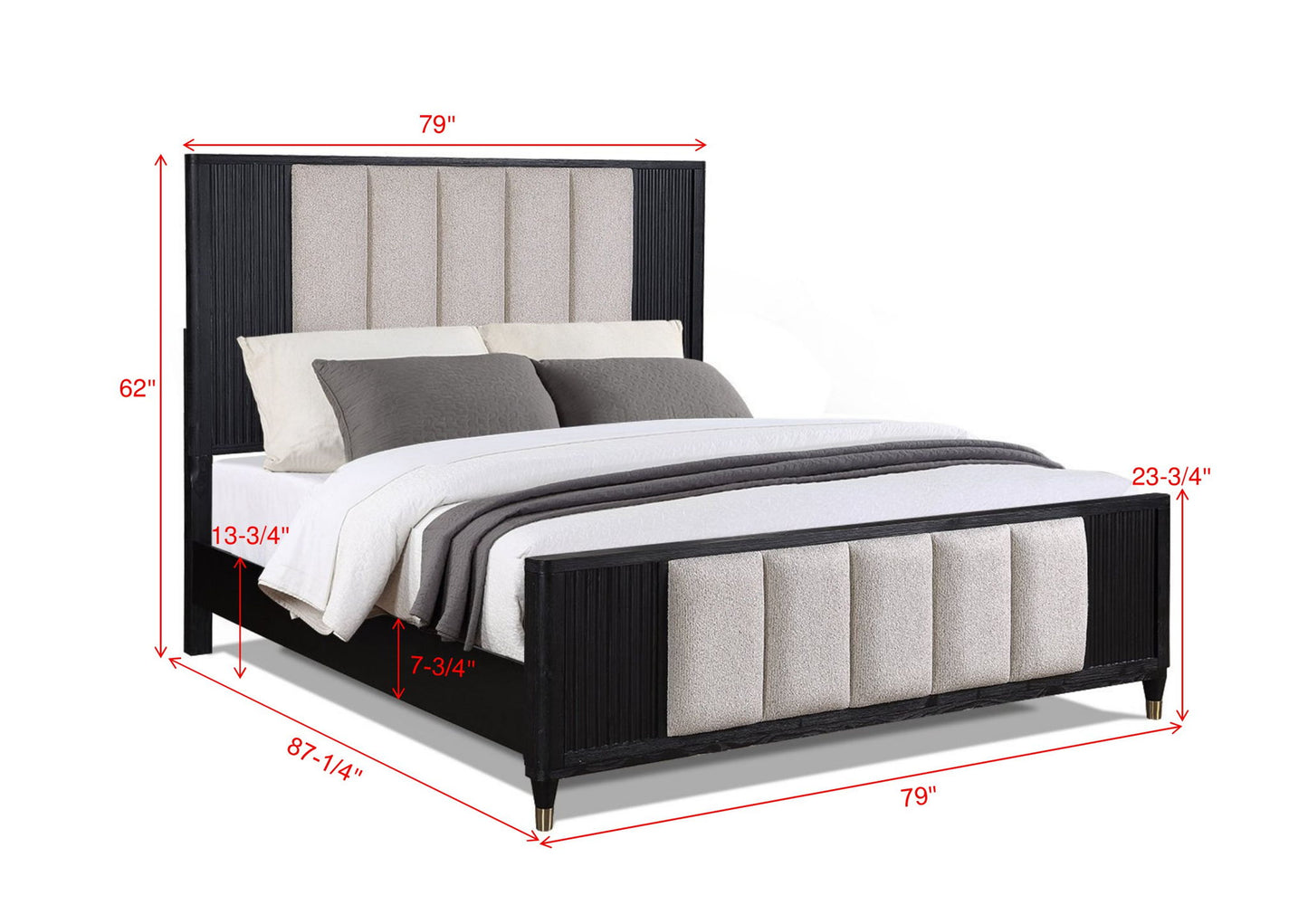 Kara - King Bed - Black