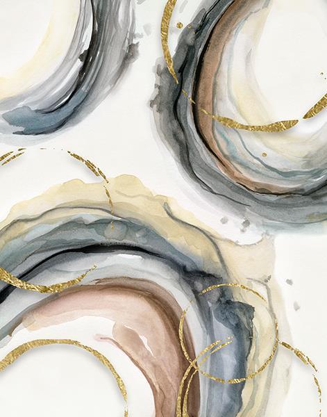 Gold Elasticity II By Nan (Framed) - Beige