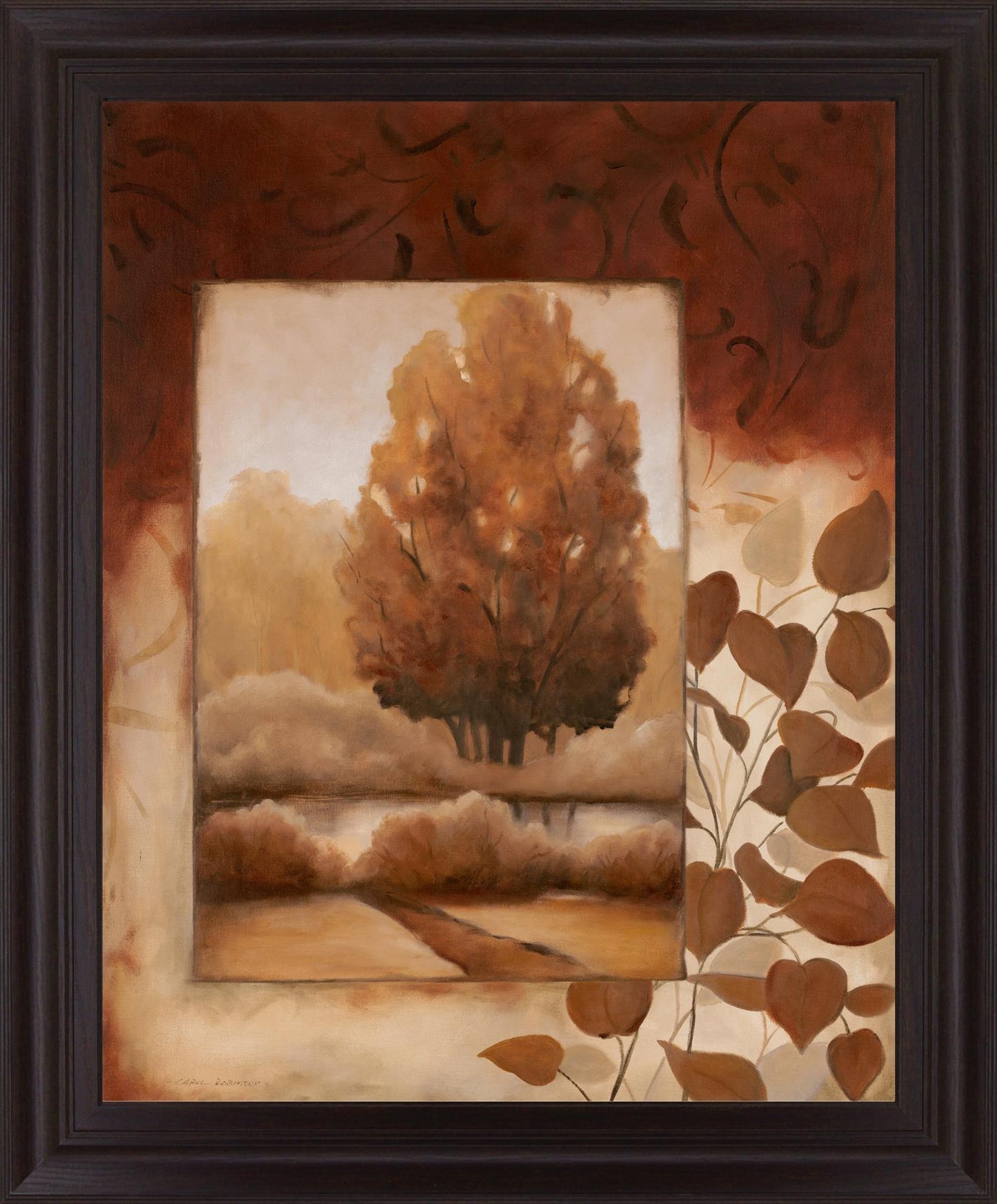 Copper Woodland View - 28" x 34" Framed Wall Art