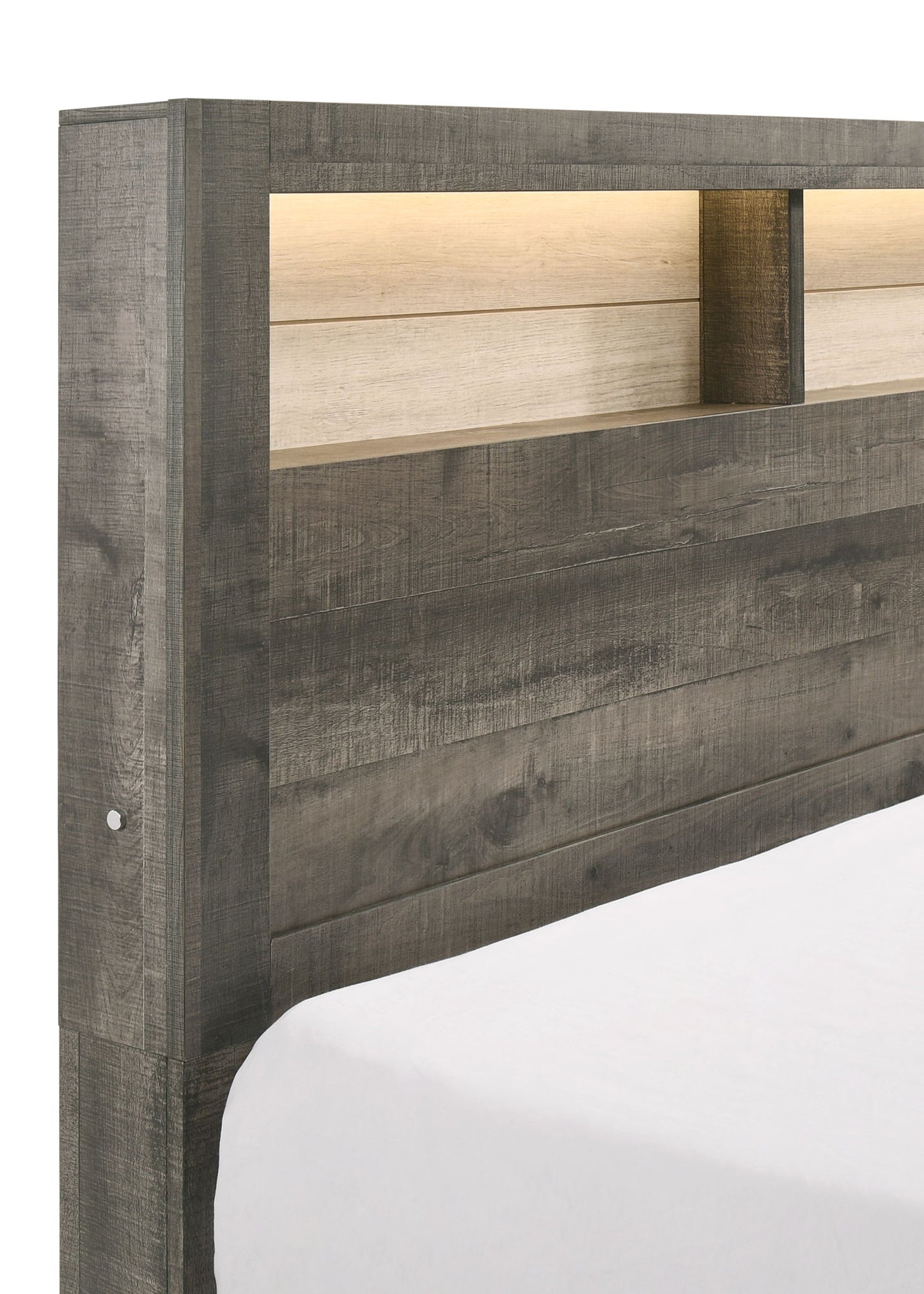 Rhett - King Bed In One Box - Chalk / Gray