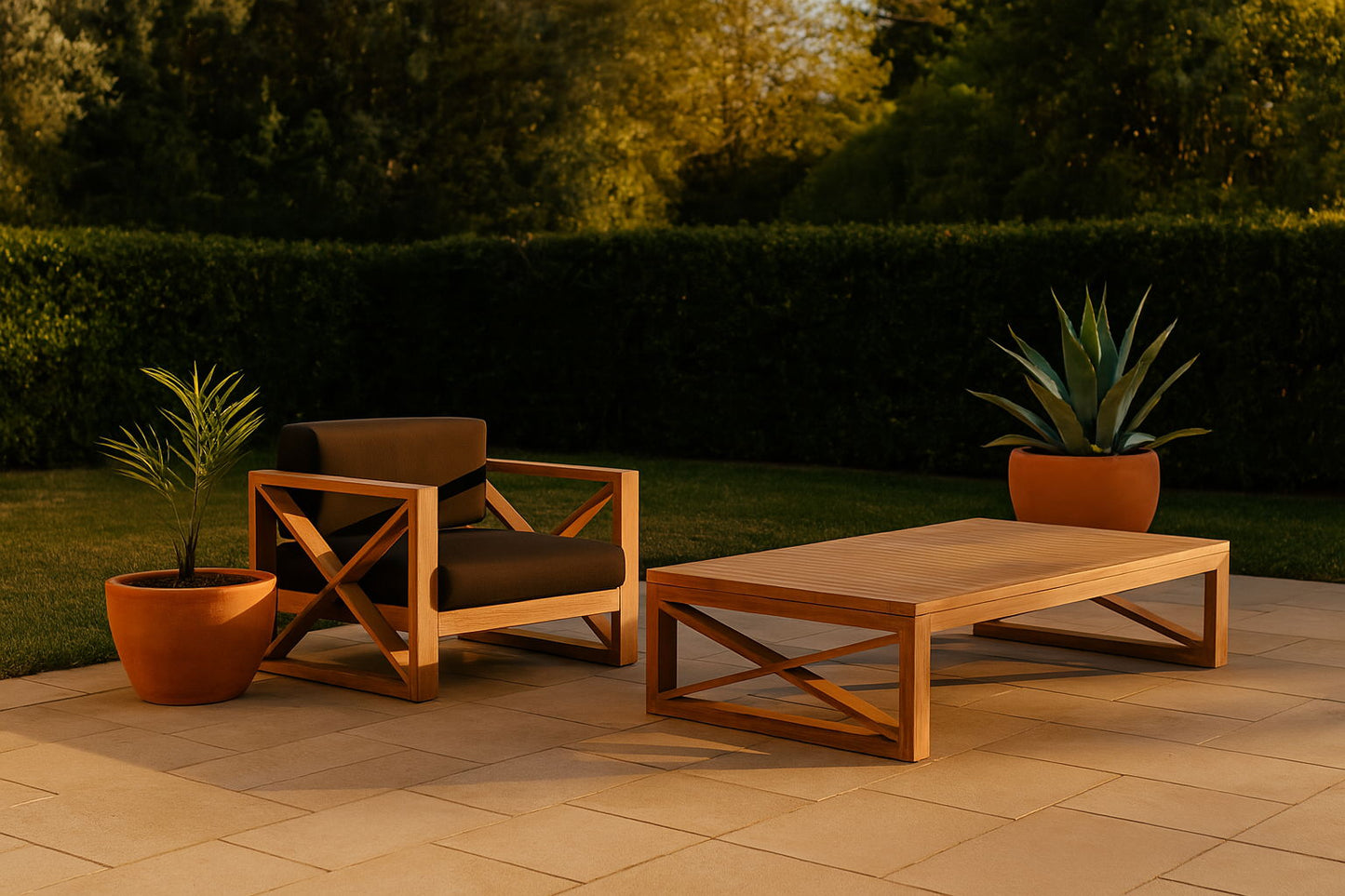 Anguilla - Teak Outdoor Coffee Table - Natural