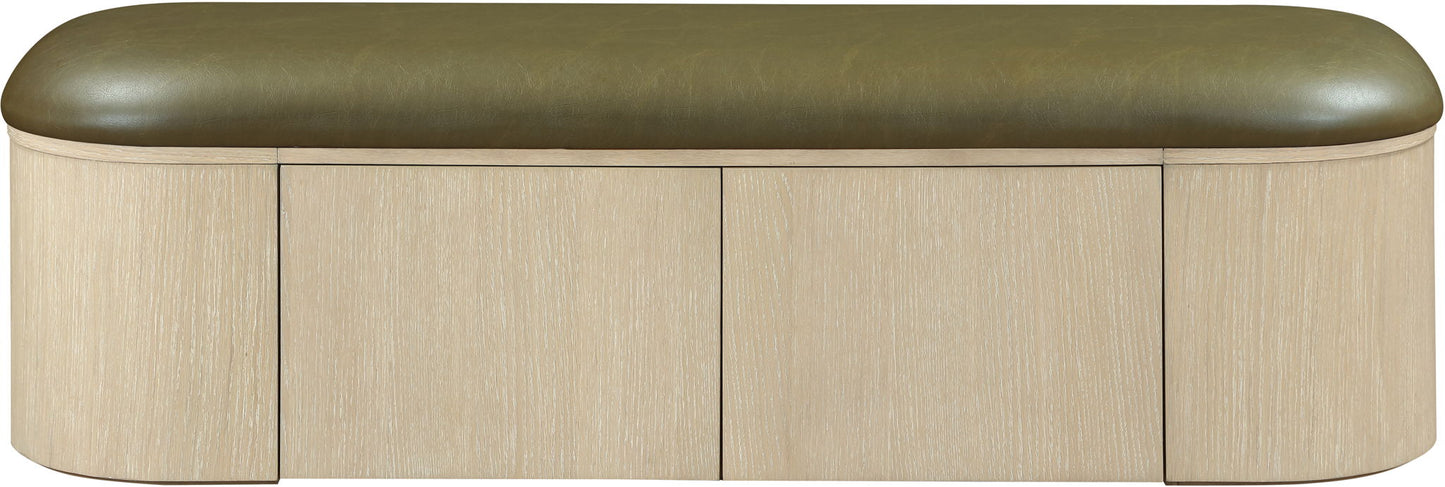 Velden - Upholstered Storage Bench With Stained Natural Base