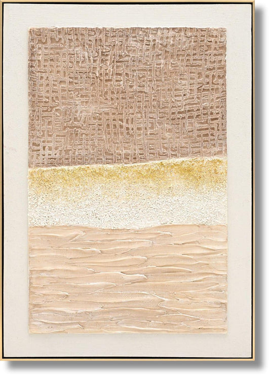 Textured Dune Layers - 28" x 40" Framed Wall Art