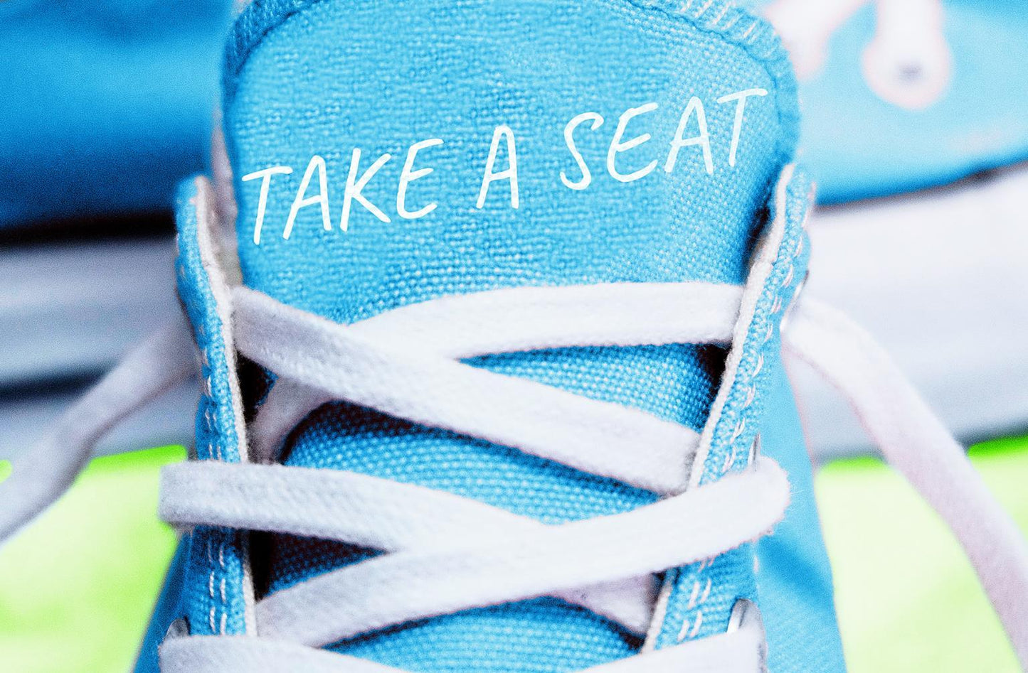 Take A Seat (Framed Small) - Blue