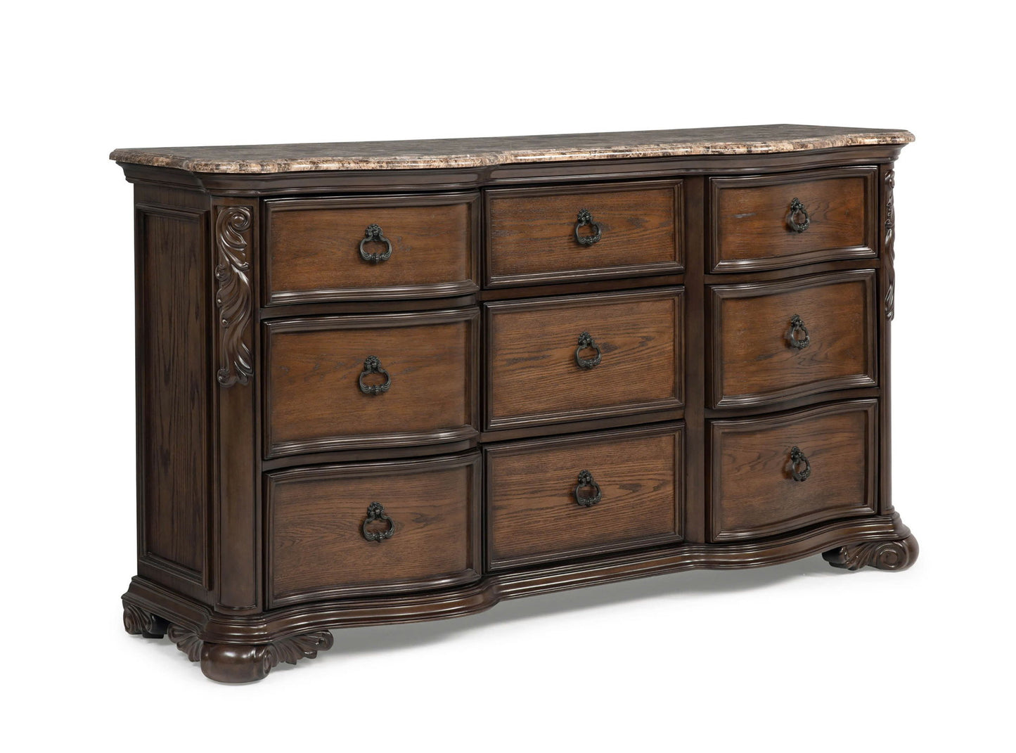Ludwig - Dresser & Mirror- Dark Brown