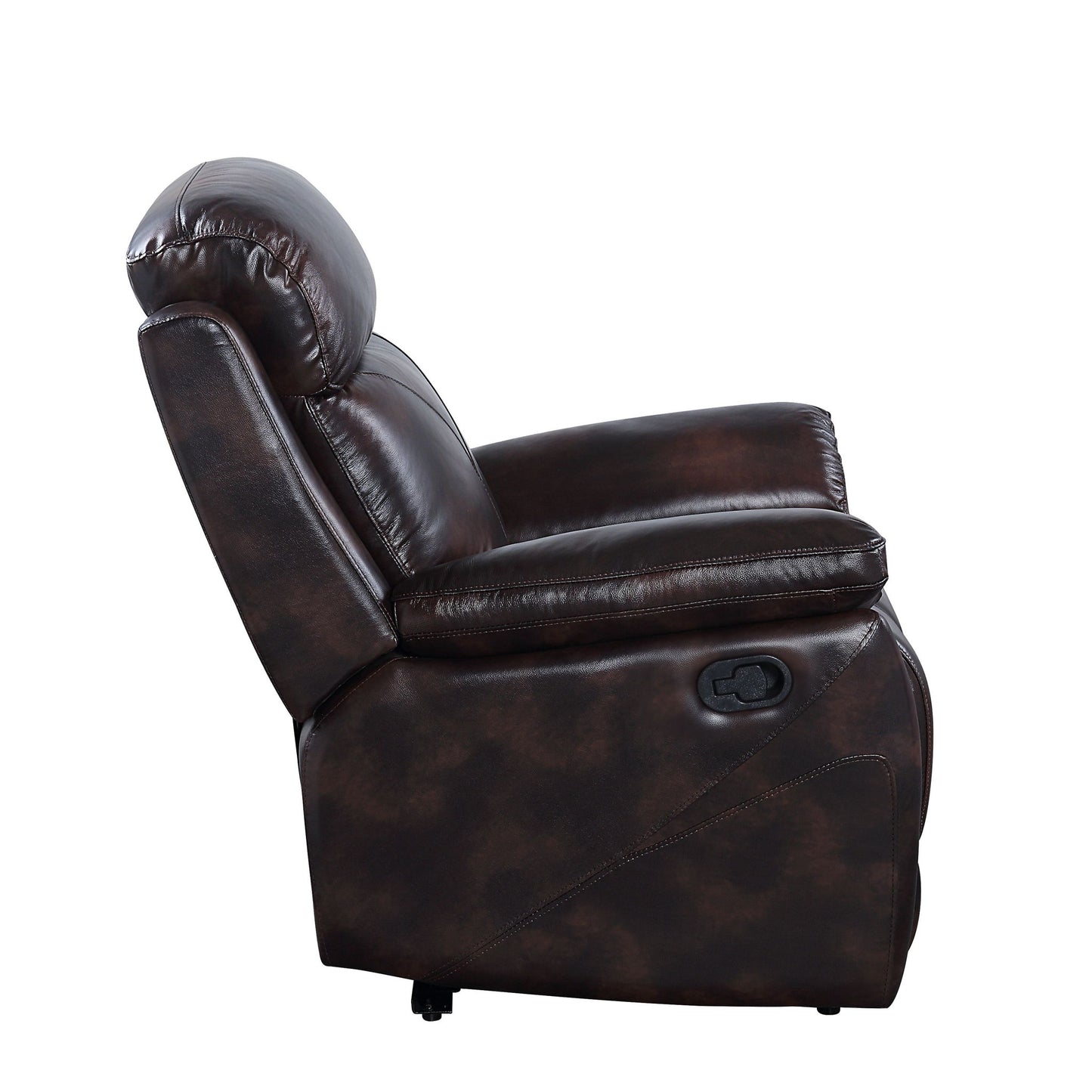Perfiel - Motion Sofa - Two Tone Dark Brown Top Grain Leather