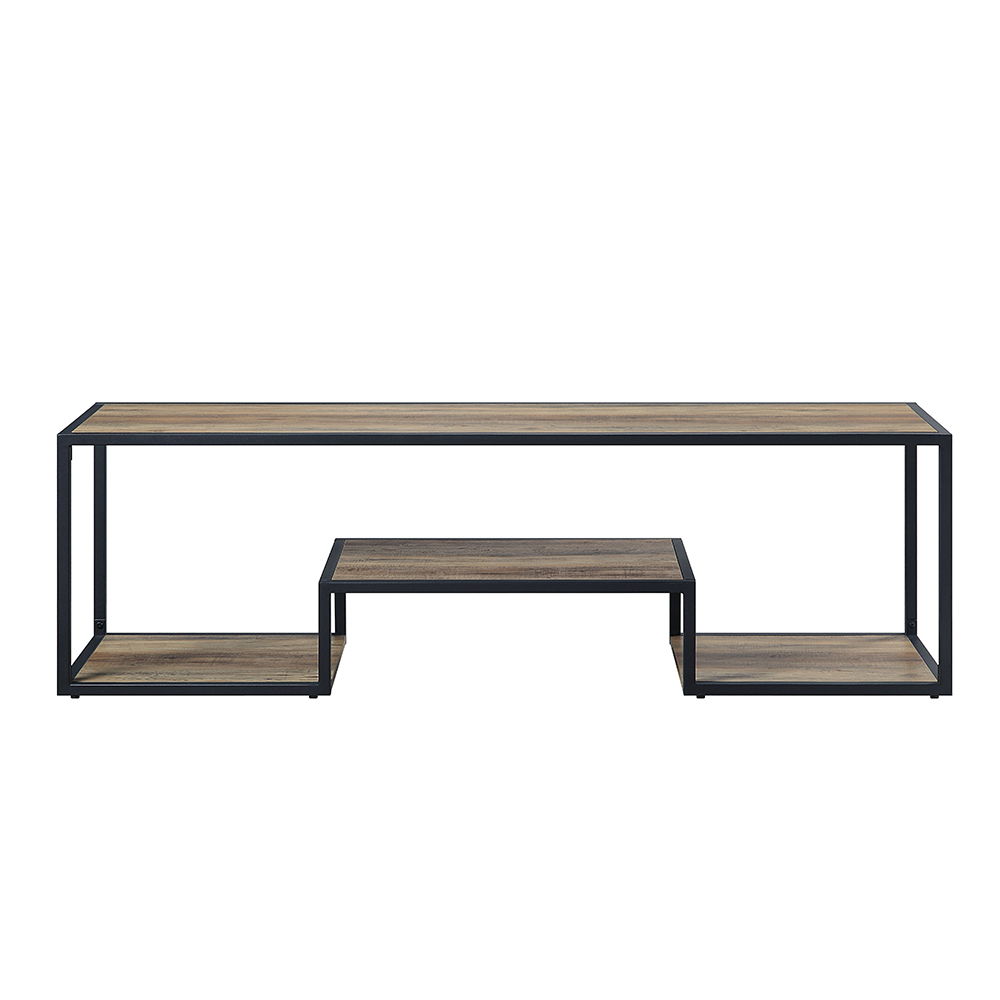 Idella - TV Stand - Rustic Oak & Black
