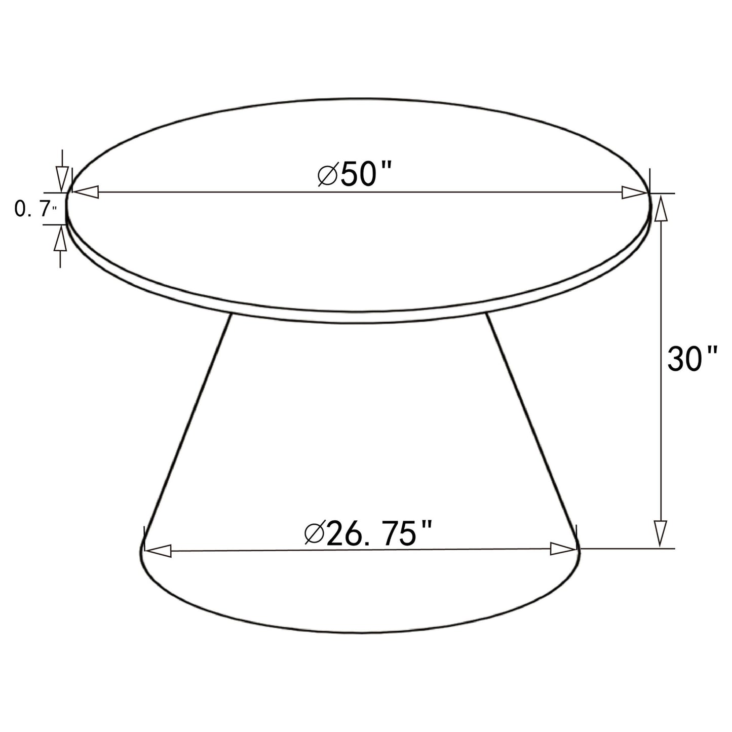 Earline - Round Dining Table - White Marble
