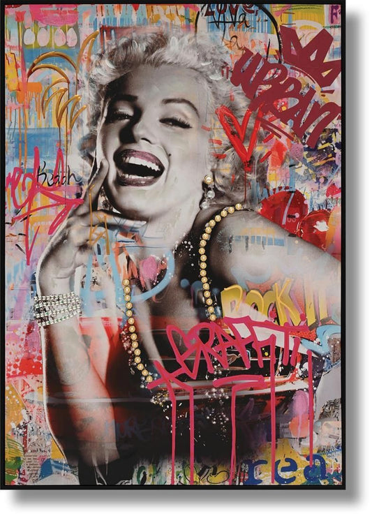 Vivid Popstar Mirth - 28" x 40" Framed Wall Art