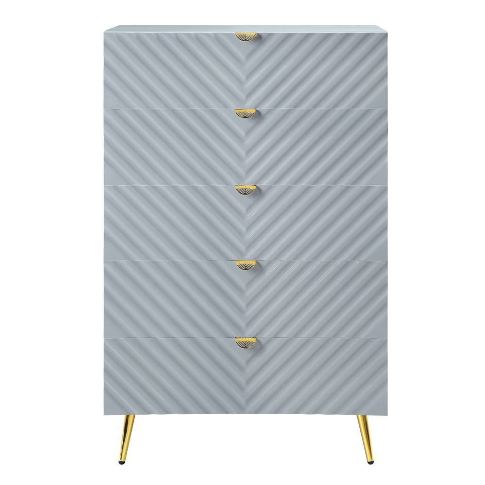 Gaines - Chest - Gray High Gloss