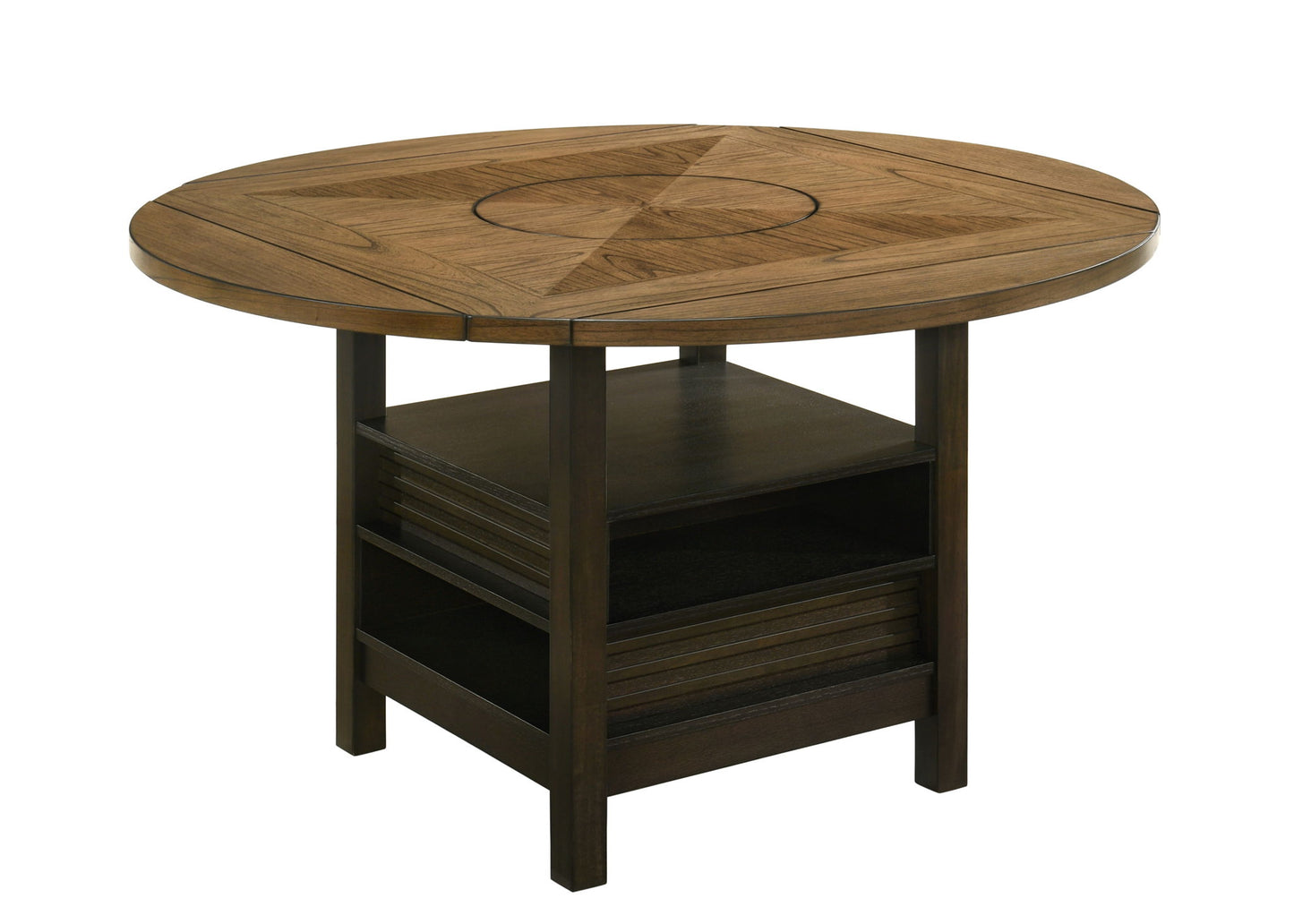 Oakly - Counter Height Table - Charcoal / Light Brown