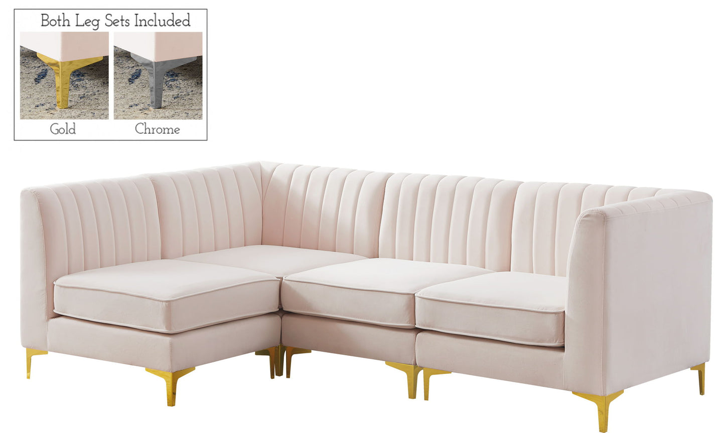 Alina - 4 Piece Modular L-Shaped Sectional