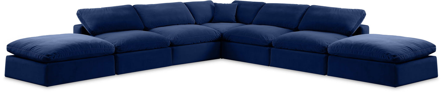 Comfy - 7 Piece Velvet Modular Corner Sectional