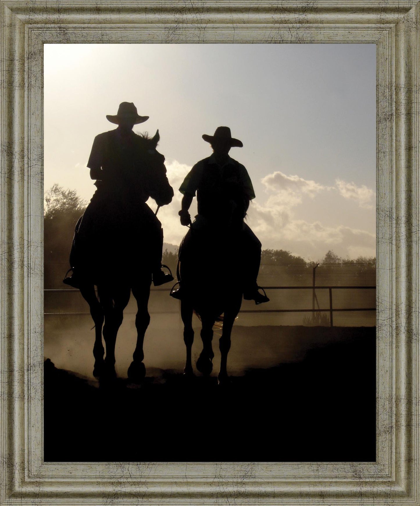 Dust Trail Sundown - 28" x 34" Framed Wall Art