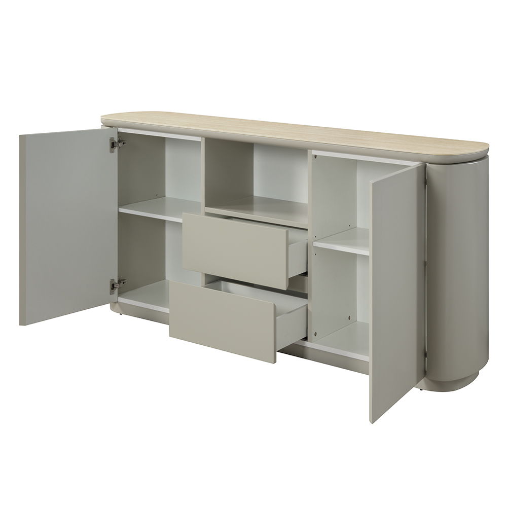 Ingram - Server - Ceramic Top & Light Gray