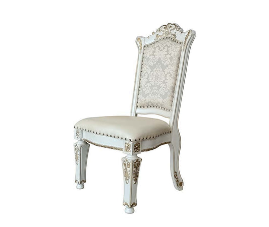 Vendome - Side Chair (Set of 2) - Synthetic Leather & Antique Pearl