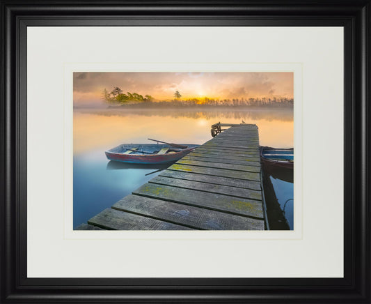 34x40 Weathered Pier By Mike Calascibetta - Beige