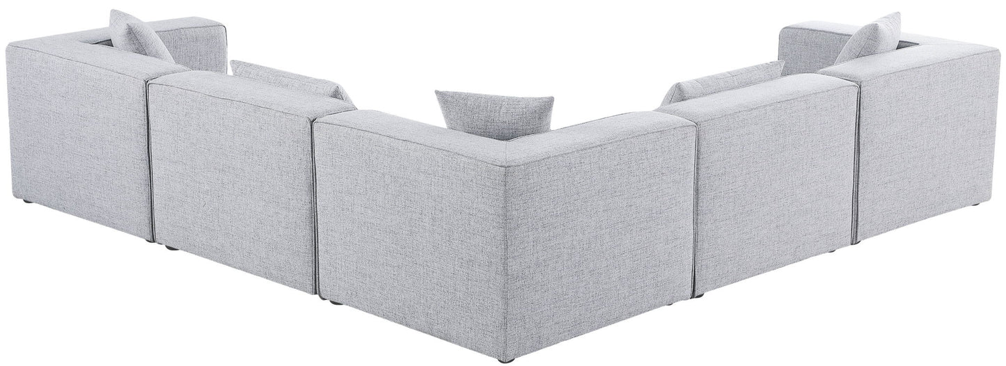 Cube - Linen 5 Piece Modular Corner Sectional
