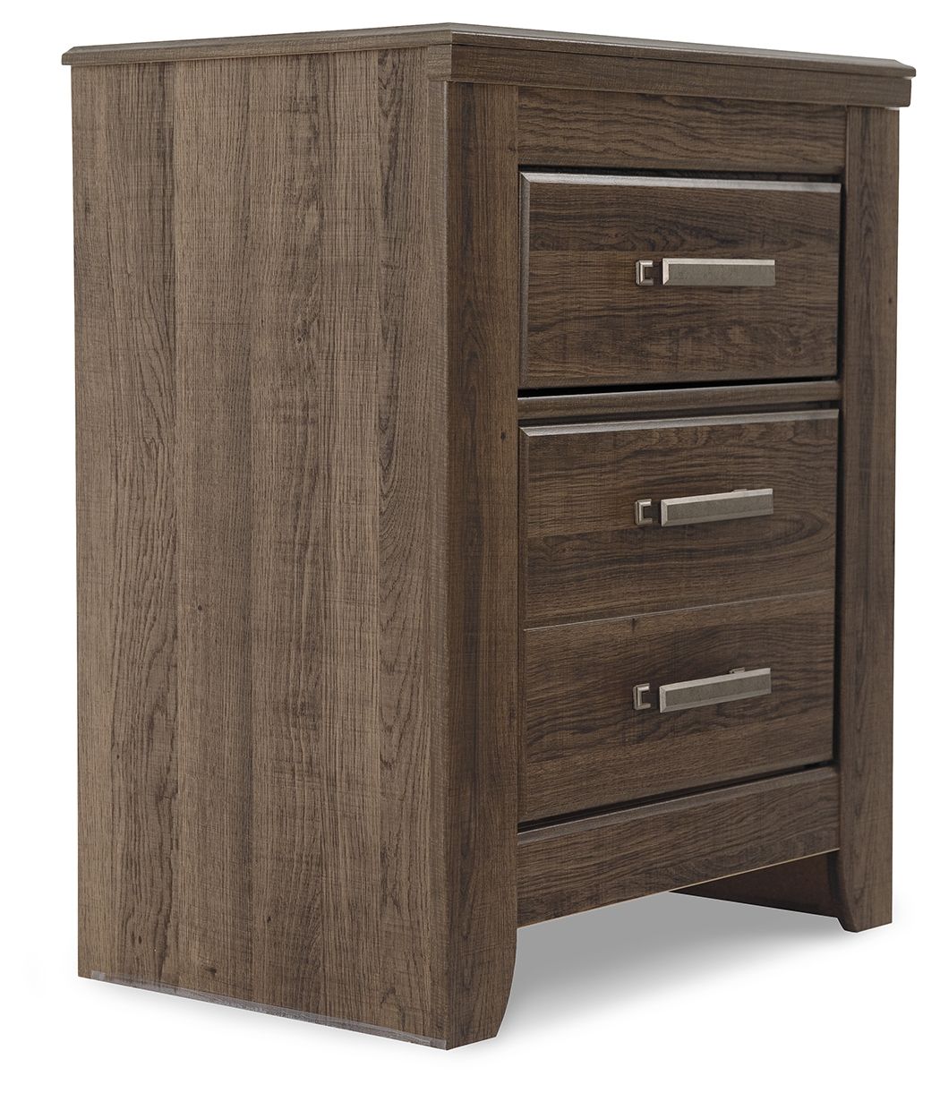 Juararo - Two Drawer Night Stand - Dark Brown